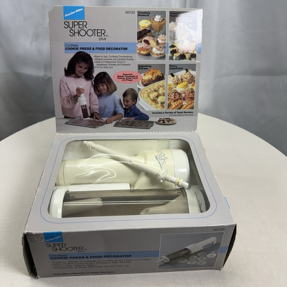 Proctor-Silex Super Shooter Plus Cordless Cookie Press Food Decorator G0123